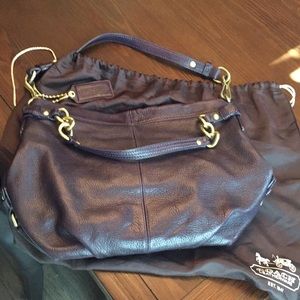 Coach dark purple purse
